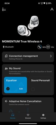 Sennheiser умудрилась сделать хорошо и плохо одновременно. Обзор MOMENTUM True Wireless 4 — Программное обеспечение. 1