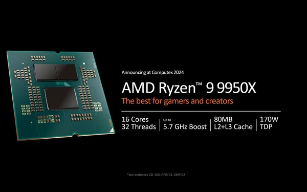 AMD представила десктопные Ryzen 9000 на архитектуре Zen 5: до 16 ядер с частотой 5,7 ГГц
