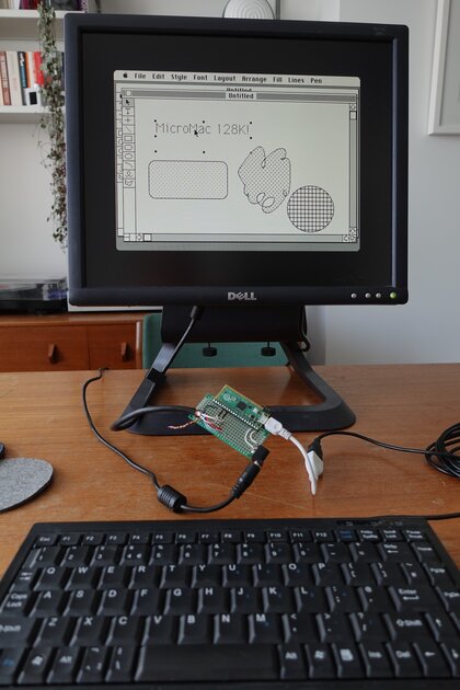 Программист воссоздал Macintosh 128K на Raspberry Pi Pico: это обошлось всего в 7 долларов