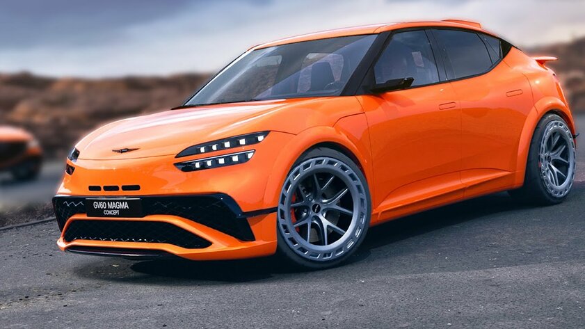 Оранжевый кузов и релиз в 2025 году: Genesis GV60 стал первым представителем спортивной линейки Magma