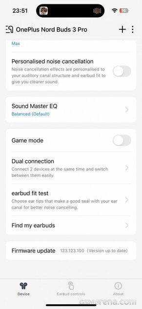 Доступные наушники с продвинутым шумоподавлением: обзор OnePlus Nord Buds 3 Pro — Софт и жесты. 3