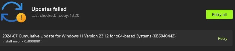Обновление KB5040442 для Windows 11 вызывает массу проблем: даже во время установки
