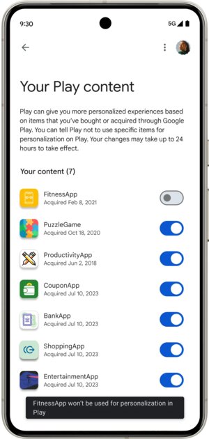Google Play научился вытаскивать информацию из установленных приложений и группировать интересное