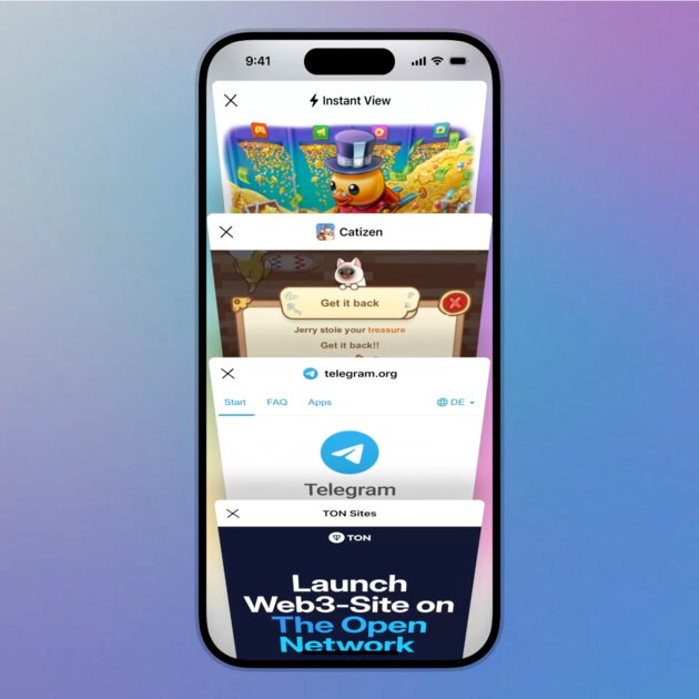 Telegram представил Web3-браузер и собственный Mini App Store: всё в одном приложении