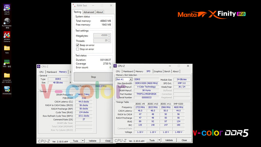 Первый в мире: V-Color представила модуль DDR5-памяти CUDIMM с частотой 9200 МГц