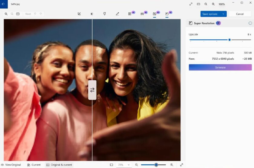 Paint мощно прокачали с помощью ИИ. Теперь редактор умеет, как Photoshop