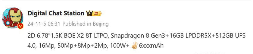 OnePlus Ace 5 Pro будет выпущен как самый дешевый смартфон на базе Snapdragon 8 Elite