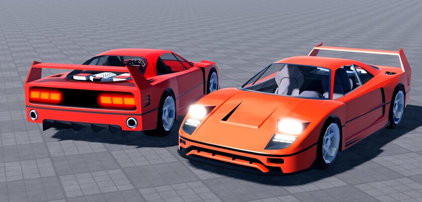 Как вам моделька ретро Ferrari F40 от разработчика гоночного симулятора в Roblox?