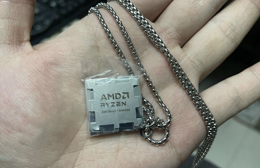 Такое берём: появились фото набора Ryzen 7 9800X3D с цепочкой, подвеской и худи