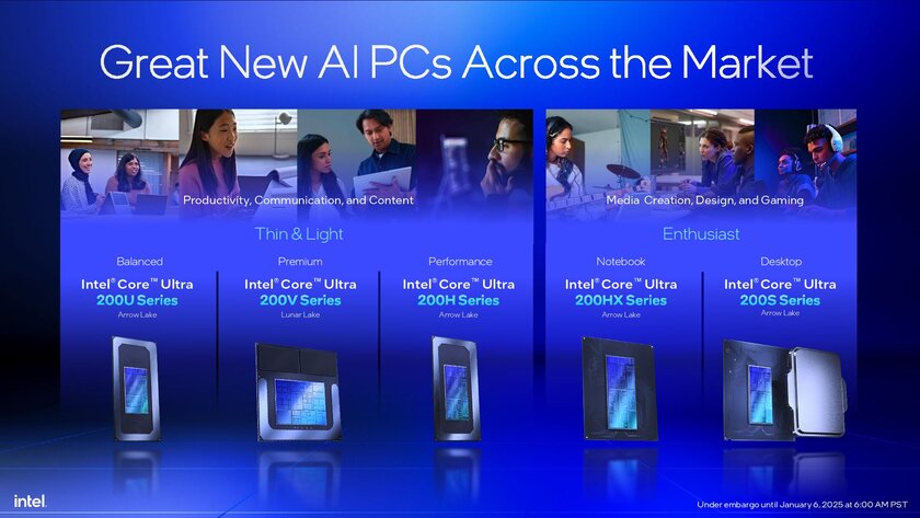 Intel представила процессоры Core Ultra 200HX и 200H для игровых ноутбуков