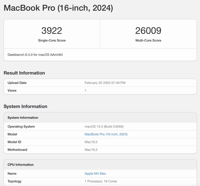 Когда выбираешь лучшее. Сравнение Apple MacBook Pro M1 Max и M4 Max в играх и программах — Железо и производительность. 2