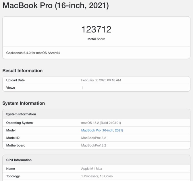 Когда выбираешь лучшее. Сравнение Apple MacBook Pro M1 Max и M4 Max в играх и программах — Железо и производительность. 5