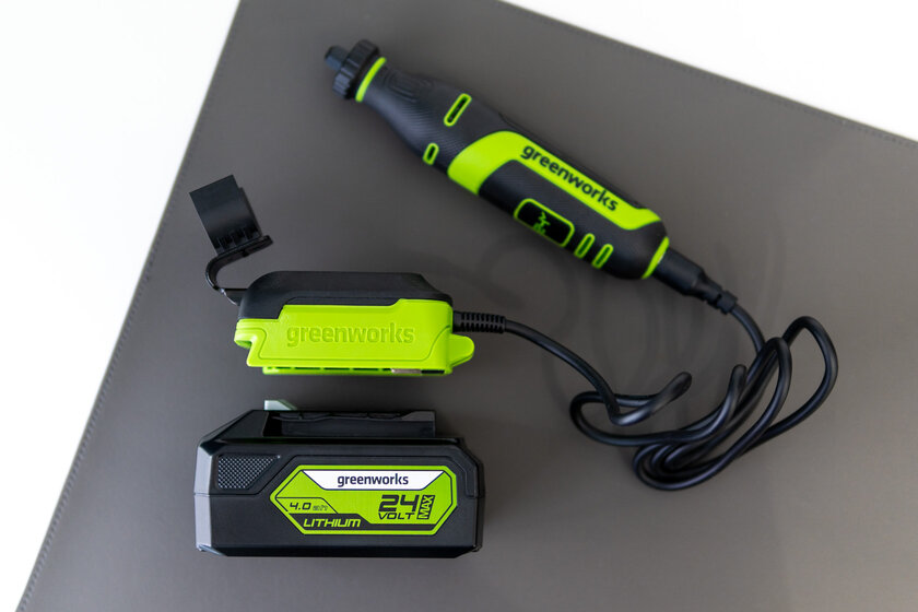 Обзор Greenworks G24RT 24V: портативный и очень продуманный гравер — Внешний вид. 1