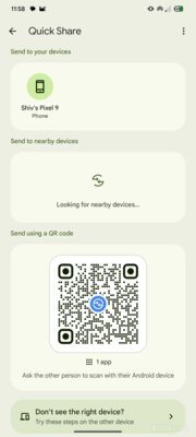 Google будет отдавать предпочтение QR-коду при обмене данными через Quick Share