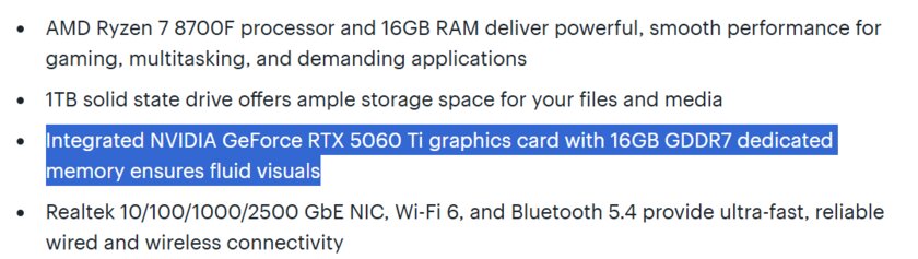 HP по ошибке выставила ПК с RTX 5060 Ti на продажу: видеокарту ещё не анонсировали