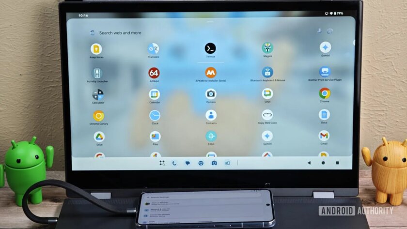 Google создаёт аналог Samsung DeX — первый взгляд на новый режим рабочего стола Android