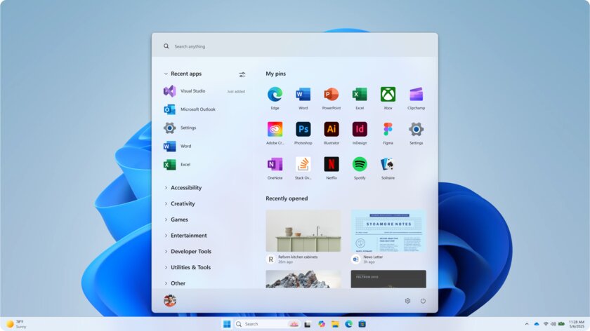 Было из чего выбрать: Microsoft показала, каким могло быть меню «Пуск» в Windows 11