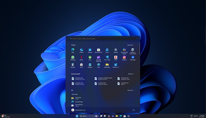 Меню «Пуск» в Windows 11 научилось подстраиваться под разрешение экрана