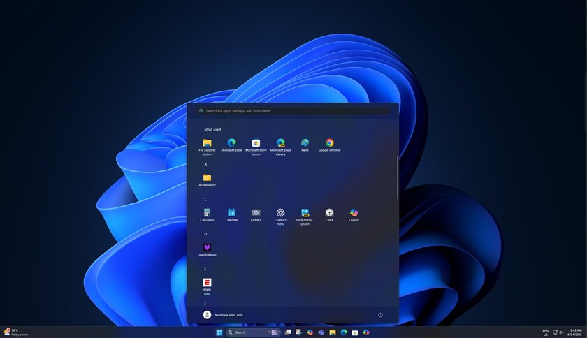 Меню «Пуск» в Windows 11 научилось подстраиваться под разрешение экрана