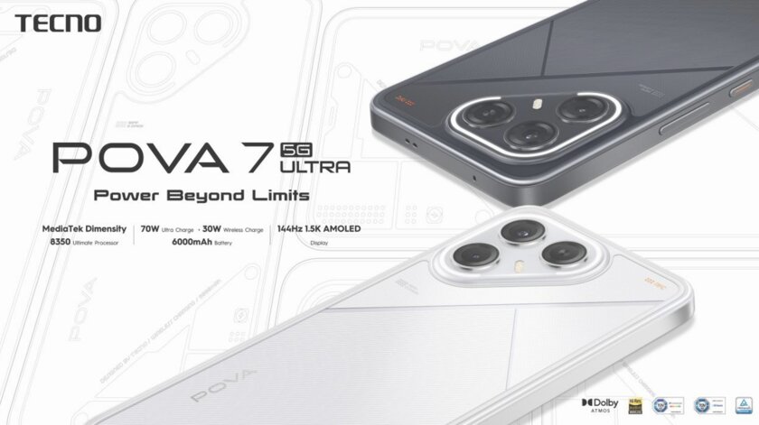 Представлена серия TECNO POVA 7: футуристический дизайн и флагманская мощь