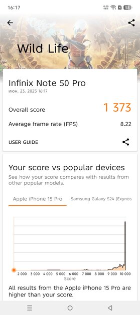 Удивил! Пульсометр, DeepSeek и стабилизатор в недорогом смартфоне — обзор Infinix Note 50 Pro — Производительность. 6
