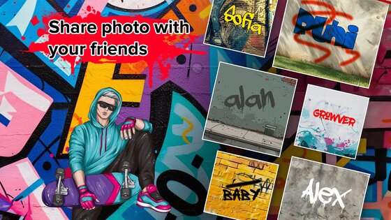 Graffiti Name Logo Maker 7.0.3. Скриншот 5
