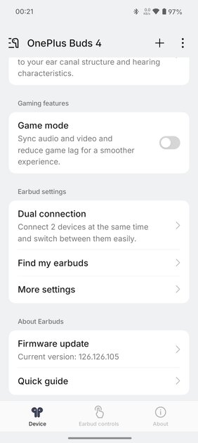Шумодав в этих наушниках — это просто зверь. Обзор OnePlus Buds 4 и сравнение с предшественниками — Программное обеспечение и функции. 4