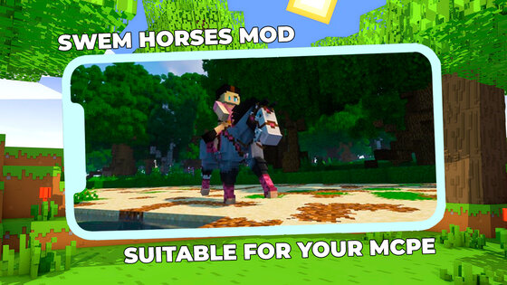 SWEM Realistic Horses Mod MCPE 6.1. Скриншот 2