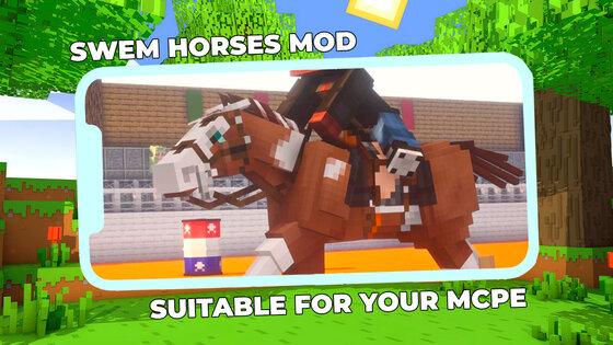 SWEM Realistic Horses Mod MCPE 6.1. Скриншот 7