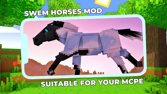 SWEM Realistic Horses Mod MCPE 6.1. Скриншот 10