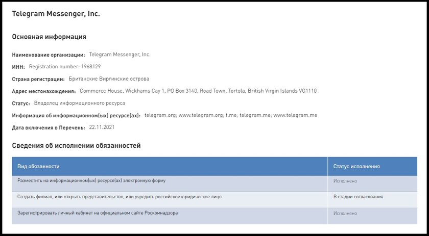 Telegram остаётся в России! Компания начала регистрацию представительства в стране