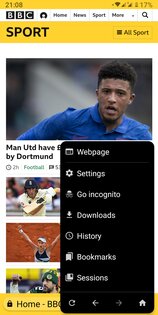 Fulguris Web Browser 2.0.10. Скриншот 2