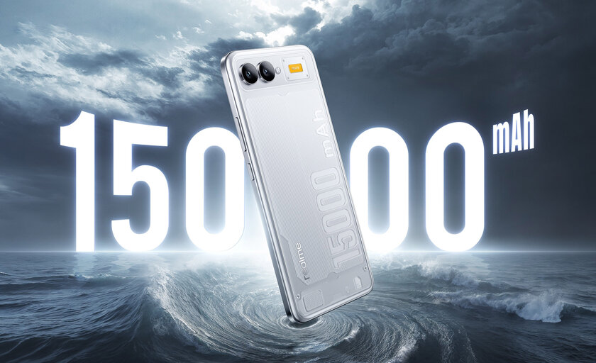 realme представила впечатляющий концептуальный смартфон с батареей 15000 мА·ч