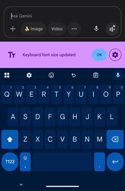 В Gboard на Android появилась настройка размера шрифта