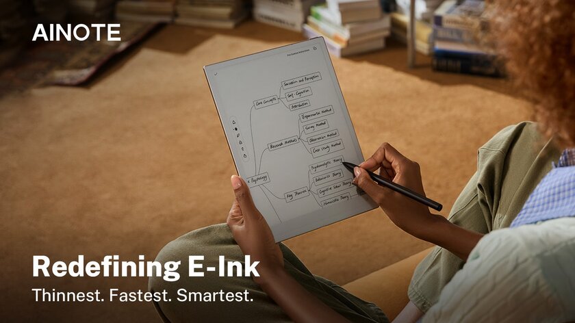 AInote 2 станет самым тонким в мире планшетом с дисплеем E Ink: его толщина 4,2 мм