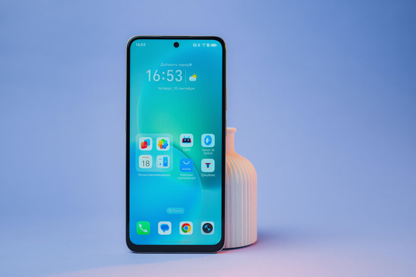 Усиленный корпус, батарея на двое суток и Google-сервисы: обзор недорогого HONOR X7d — Дизайн корпуса. 1