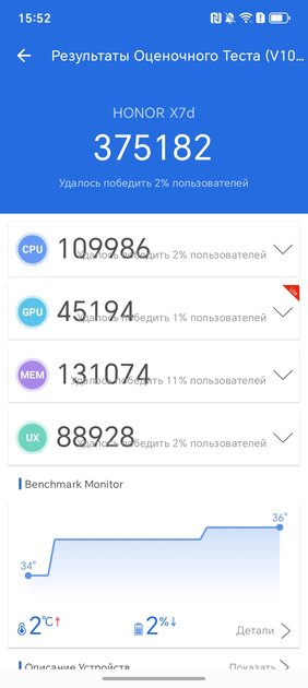 Усиленный корпус, батарея на двое суток и Google-сервисы: обзор недорогого HONOR X7d — Производительность и тесты. 4