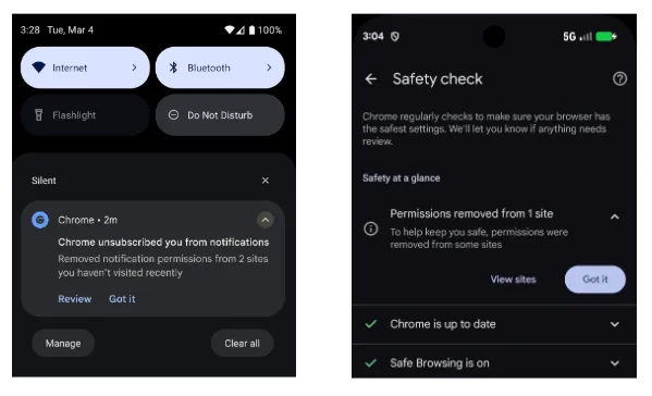 Chrome будет автоматически отключать уведомления от сайтов, которые пользователь игнорирует