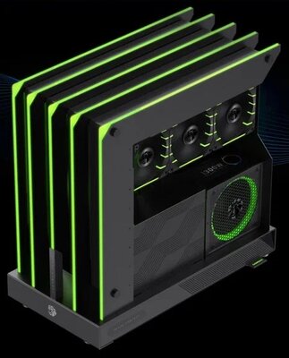 В продаже появился GAMEMAX Blade Concept — необычный открытый корпус с агрессивным дизайном
