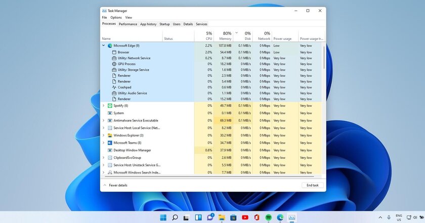 В «Диспетчере задач» Windows 11 обнаружен странный, но некритичный баг