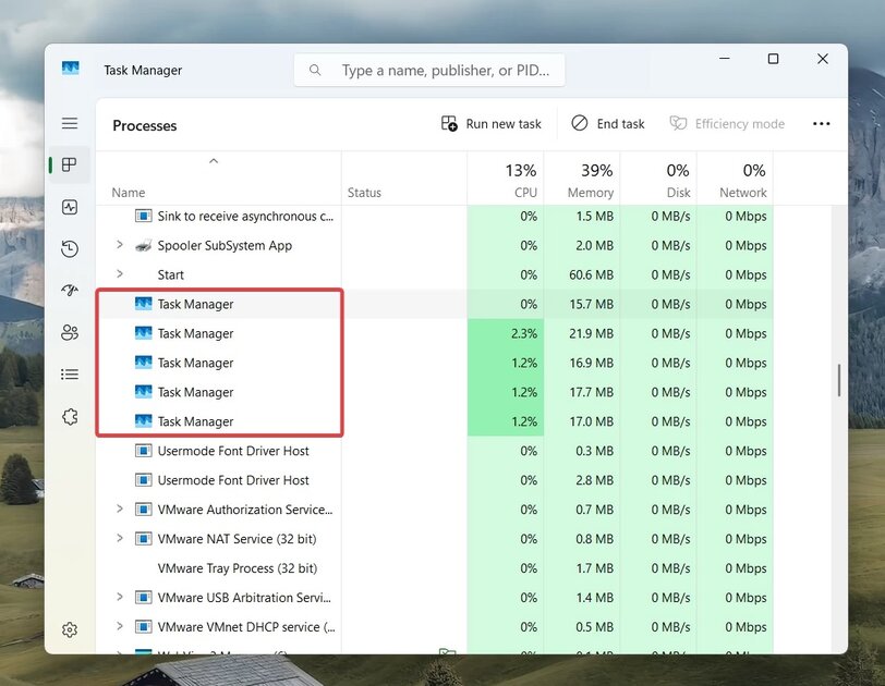 В «Диспетчере задач» Windows 11 обнаружен странный, но некритичный баг