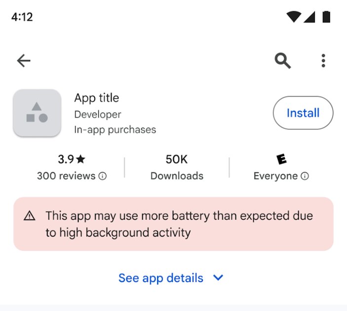В Google Play будут отмечать приложения, потребляющие слишком много энергии батареи