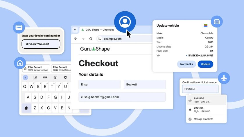Браузер Chrome научился брать данные из аккаунта Google для заполнения форм на сайтах