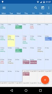 Touch Calendar 1.3.47F. Скриншот 1