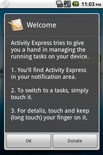 Activity Express Task Manager 1.22. Скриншот 4