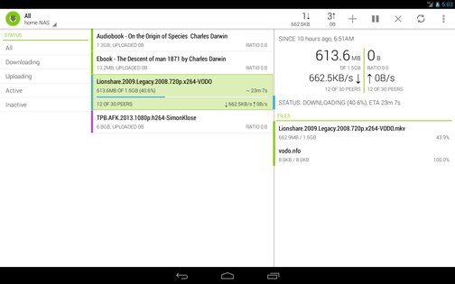 Transdroid 2.5.29. Скриншот 6