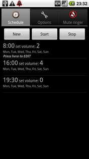 Ringer Volume - scheduler 7.1.3. Скриншот 1