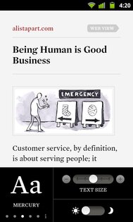 Readability 1.0.3. Скриншот 5
