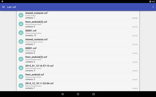 Контакты VCF 5.0.79. Скриншот 9