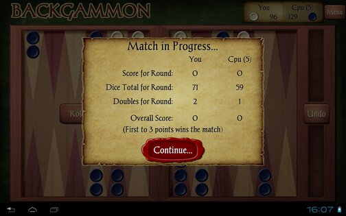 Backgammon Free 4.41. Скриншот 5